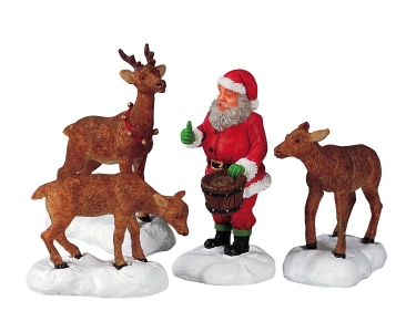 Santa Feeds Reindeer